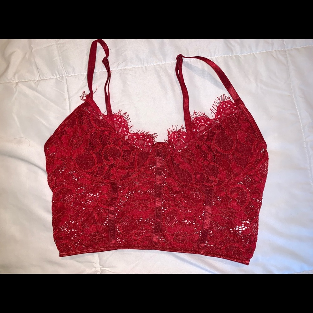 red shein crop top